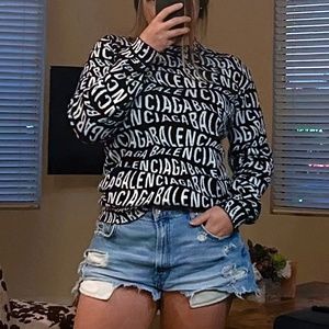 BALENCIAGA Sweater | 2019 Logo Wave Collection | Reversible